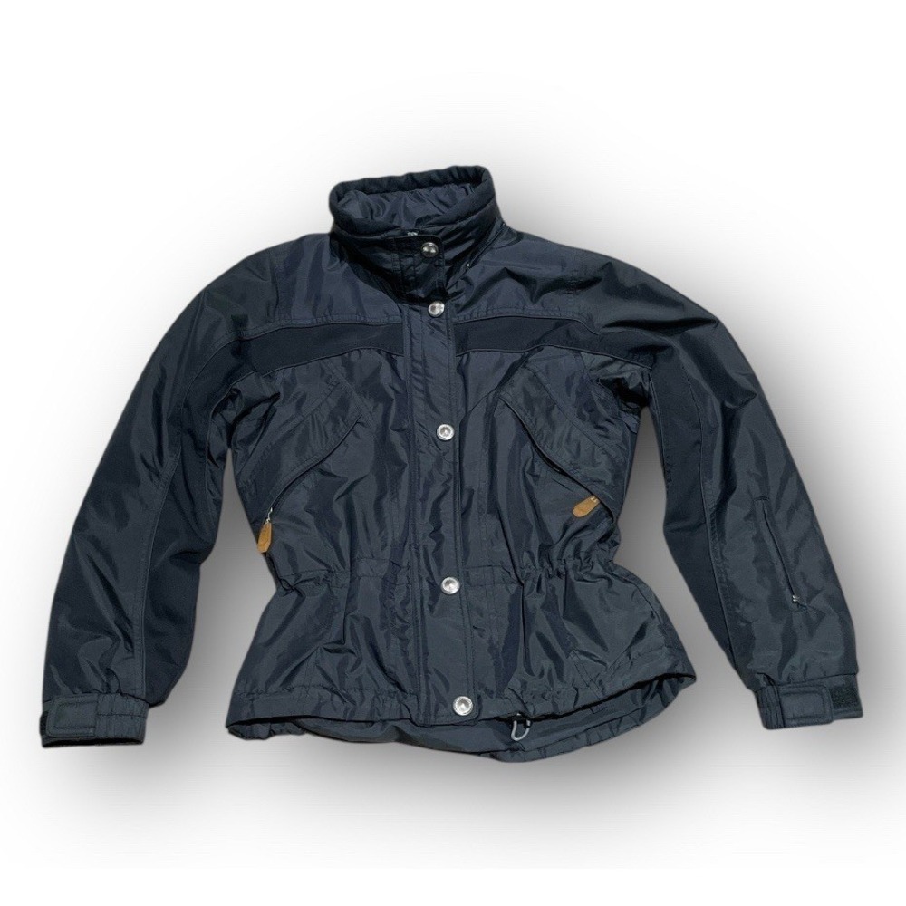 Descente Women Ski Jacket Black Size 4 Small Full Zip 18"x25"‎